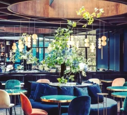 Suspension, LED, 1180 lm, 2700 K, A, Pearls , blanc, or, Ø18cm, H36cm - Formagenda