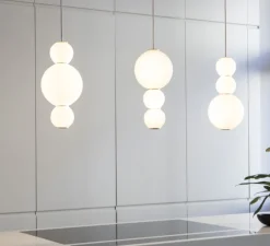 Suspension, LED, 1180 lm, 2700 K, C, Pearls , blanc, or, Ø18cm, H36cm - Formagenda