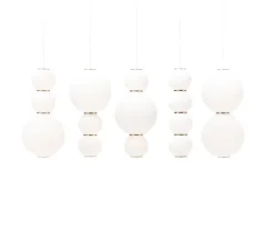 Suspension, LED, 1180 lm, 2700 K, C, Pearls , blanc, or, Ø18cm, H36cm - Formagenda