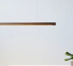 Suspension, LED40, chêne, 3000K, L100cm, H4cm, DALI - TUNTO