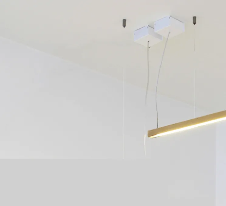 Suspension, LED40, noyer, 2700K, L70cm - TUNTO