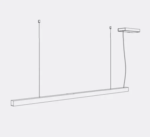 Suspension, LED40 pendant, chêne naturel, LED, 3000K, 1630lm, L130cm, H4cm - TUNTO