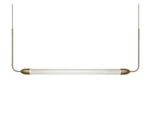 Suspension, Lemon squeeze linear, laiton, verre opalin, L137,3m, H48,7cm - Umage