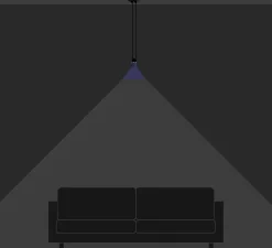 Suspension, Les Acrobates de Gras N°322, bleu/intérieur blanc, Ø26cm, H21,6cm - DCW éditions Paris