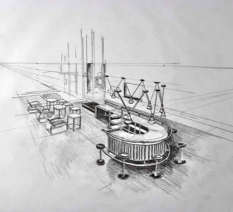 Suspension, Les Acrobates de Gras N°323 XL, bleu/intérieur blanc, Ø22cm, H22cm - DCW éditions Paris