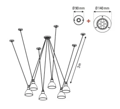 Suspension, Les Acrobates de Gras N°326, opalin, Ø17,5cm, H17,5cm - DCW éditions Paris