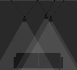 Suspension, Les Acrobates de Gras N°325, x3, noir/intérieur blanc, Ø17cm, H17cm - DCW éditions Paris