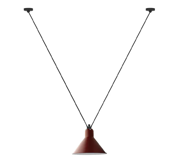 Suspension, Les Acrobates de Gras N°323, rouge/intérieur blanc, Ø26cm, H21,6cm - DCW éditions Paris