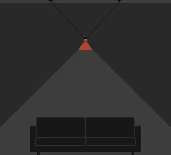 Suspension, Les Acrobates de Gras N°323, rouge/intérieur blanc, Ø26cm, H21,6cm - DCW éditions Paris