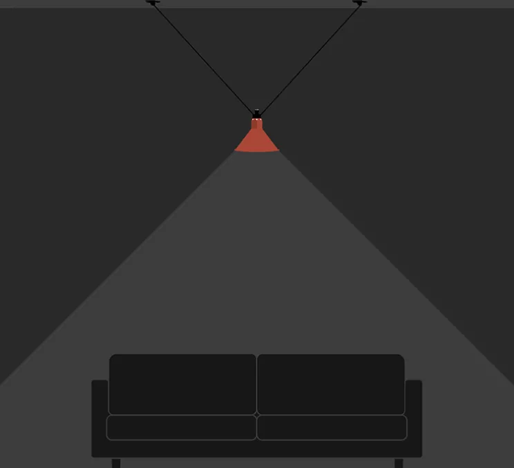 Suspension, Les Acrobates de Gras N°323, rouge/intérieur blanc, Ø26cm, H21,6cm - DCW éditions Paris