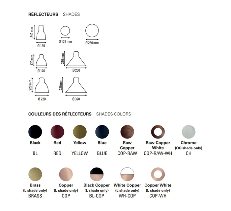 Suspension, Les Acrobates de Gras N°323, rouge/intérieur blanc, Ø26cm, H21,6cm - DCW éditions Paris