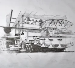 Suspension, Les Acrobates de Gras N°322, noir/intérieur cuivre, Ø17cm, H17cm - DCW éditions Paris