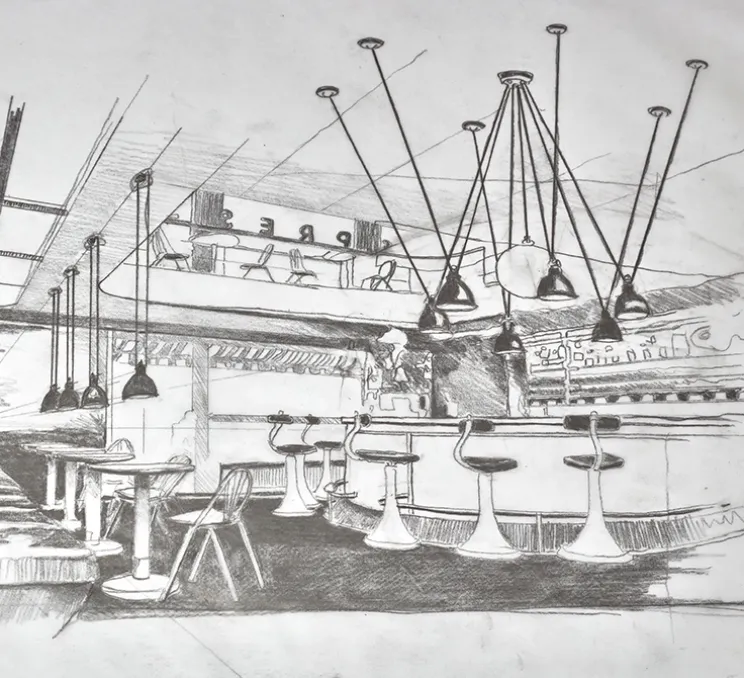 Suspension, Les Acrobates de Gras N°322, noir/intérieur cuivre, Ø17cm, H17cm - DCW éditions Paris