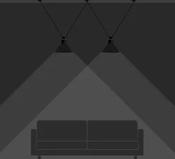 Suspension, Les Acrobates de Gras N°324, noir/intérieur blanc, Ø32cm, H23cm - DCW éditions Paris