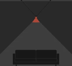 Suspension, Les Acrobates de Gras N°323 XL, rouge/intérieur blanc, Ø32cm, H23cm - DCW éditions Paris