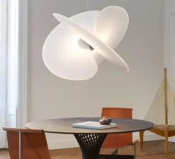 Suspension, Levante, blanc, LED, dim, coupure de phase, 2700K, 1230lm, 28W, Ø62cm, H44cm - Luceplan