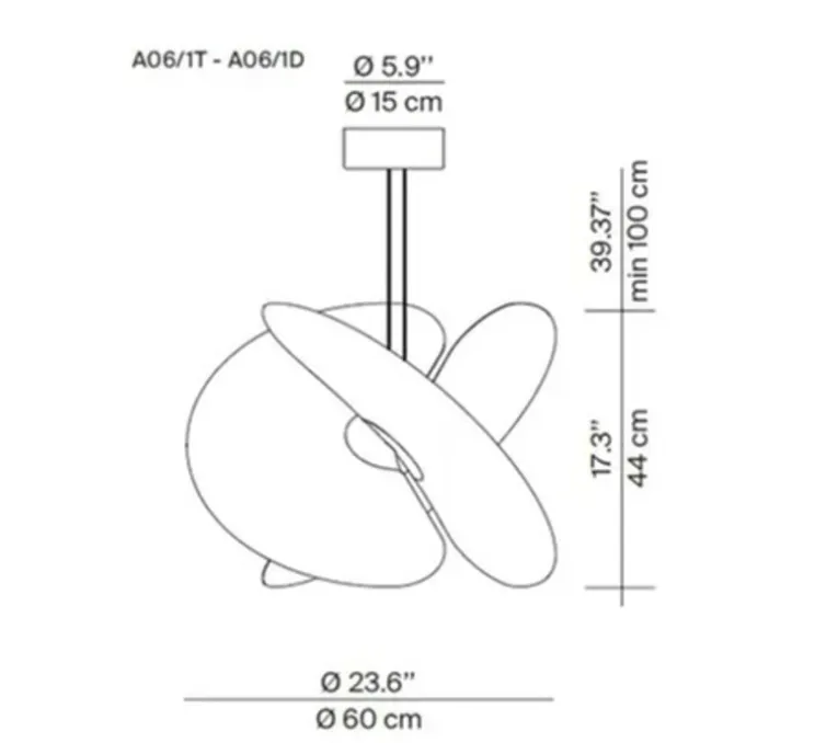 Suspension, Levante, blanc, LED, dim, DALI, 2700K, 1230lm, 25W, L62cm, H44cm - Luceplan