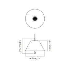 Suspension, Levitate, noir, laiton, Ø28cm, H21,9cm - Audo Copenhagen -Audo Copenhagen