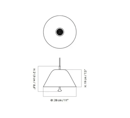 Suspension, Levitate, noir, laiton, Ø28cm, H21,9cm - Audo Copenhagen -Audo Copenhagen