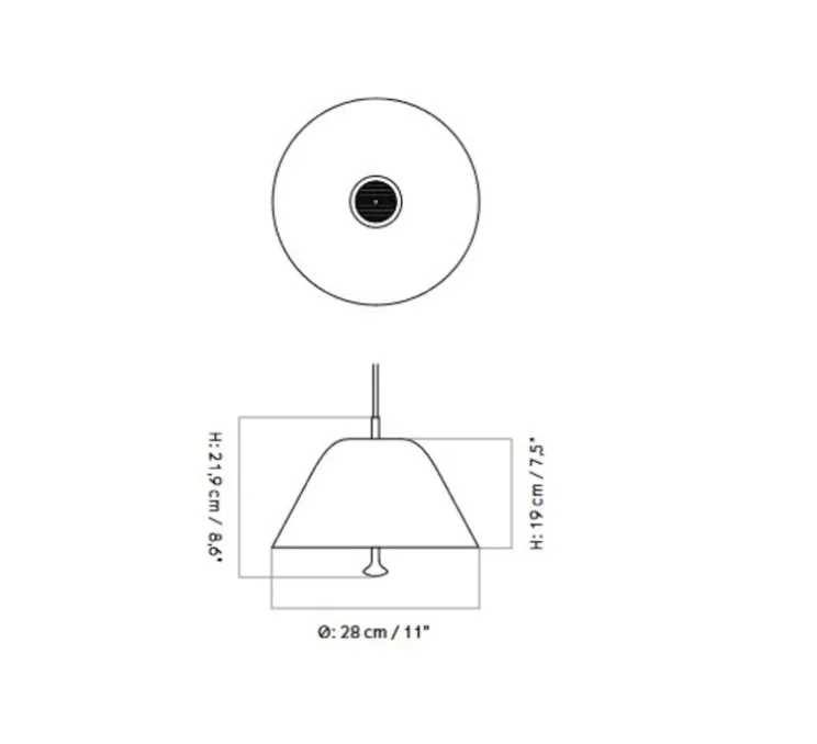 Suspension, Levitate, noir, laiton, Ø28cm, H21,9cm - Audo Copenhagen -Audo Copenhagen