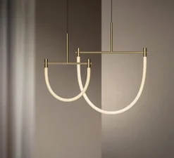 Suspension, Levity Arc80, laiton, LED, 2320K, 590 lm, L40cm, H57cm - Graypants