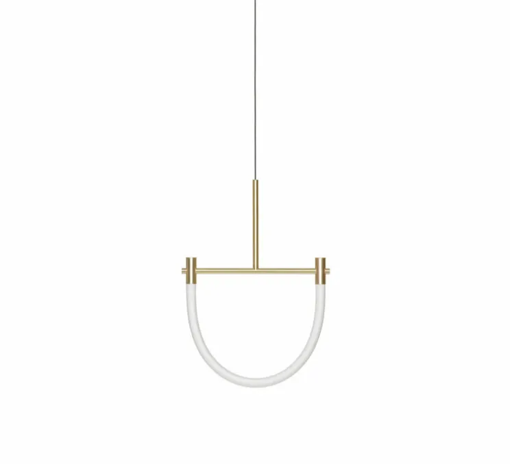 Suspension, Levity Arc80, laiton, LED, 2320K, 590 lm, L40cm, H57cm - Graypants