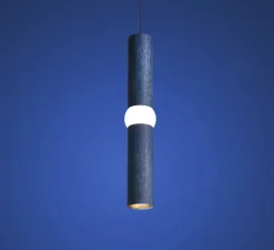Suspension, Lightbone M, bleu, LED, Ø7,6cm, H53,6cm - Oblure