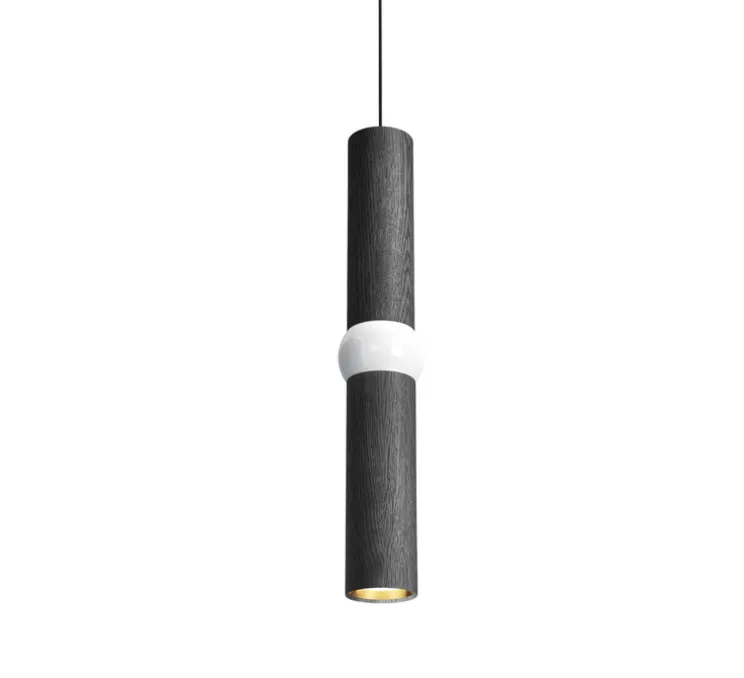 Suspension, Lightbone M, noir, LED, Ø7,6cm, H53,6cm - Oblure