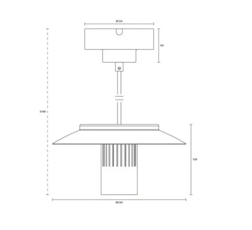 Suspension, Lille 24, lin, Ø24cm, H12,6cm - Pholc
