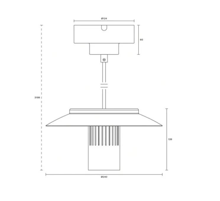 Suspension, Lille 24, lin, Ø24cm, H12,6cm - Pholc