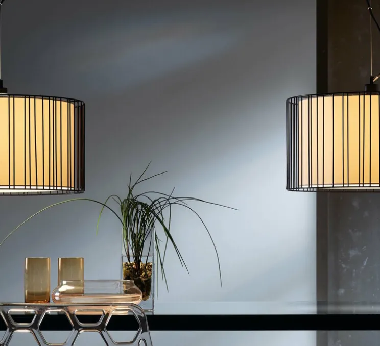 Suspension, LINDA, noir, Ø50cm, H137cm - Faro