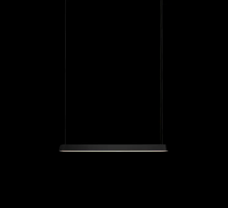 Suspension, Linear, noir, LED, 3000K, 1060lm, L87,2cm, H5,4cm - Muuto