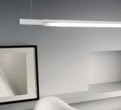 Suspension, Linescapes, horizontal, blanc, LED, 3000K, 1765lm, dimmable, L200cm, H2cm - Nemo Lighting
