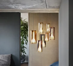 Suspension, Lit, Large, bleu, Ø20cm, H42cm - Penta