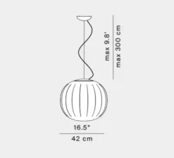 Suspension, Lita, blanc, Ø42cm, H30cm, LED - LUCEPLAN