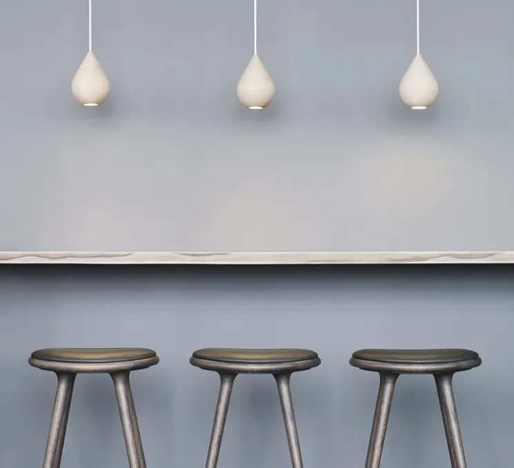 Suspension, Liuku Drop, bois, tilleul, Ø14cm, H19,5cm - Mater