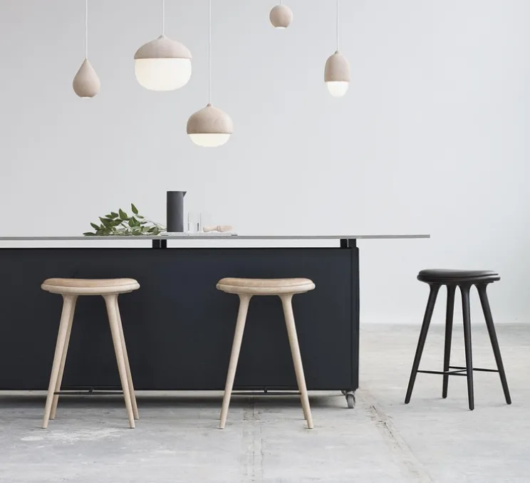 Suspension, Liuku Drop, bois, tilleul, Ø14cm, H19,5cm - Mater