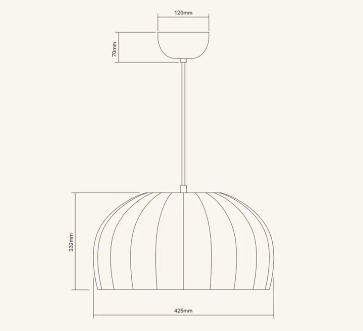 Suspension, Lluvi, gris rainstorm, Ø42,5cm, H23,2cm - Lobo Atelier