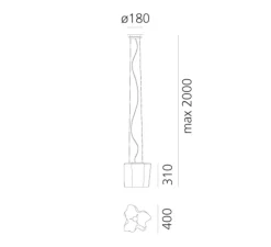 Suspension, Logico, fumé, Ø40cm, H31cm - Artemide