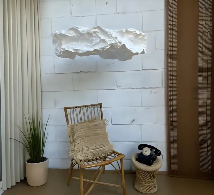 Suspension, Léonie, blanc, Ø75cm, H20cm - And Creation