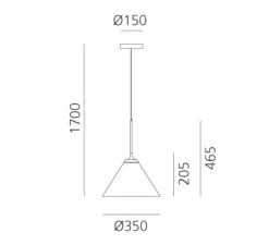 Suspension, Look at Me, transparent, noir, Ø35cm, H46,5cm - Artemide