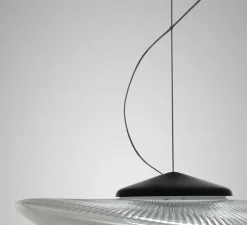 Suspension, Loop F35, transparent, noir, LED, dim, 3000K, lm, Ø45cm, H10cm - Fabbian