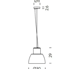 Suspension, Lorosae, réédition d'Alavaro Siza, blanc jasmin, Ø30cm, H29cm - Nemo Lighting