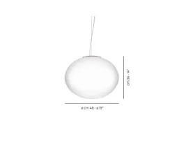 Suspension, Lucciola SP G, blanc, Ø48cm, H36cm - Vistosi