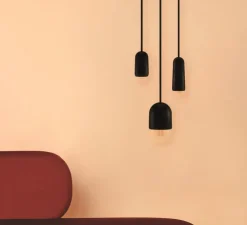 Suspension, luce medium, Chêne noir, Ø10,5cm, H20,5cm - Hartô