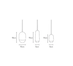Suspension, Luce Medium, chêne massif, 2800K, 400lm, H18cm, Ø10cm - Hartô