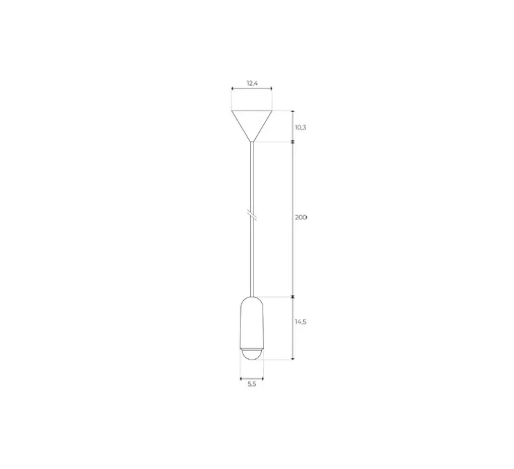 Suspension, LUCE SMALL, noir, Ø12,4cm, H14,5cm - Hartô