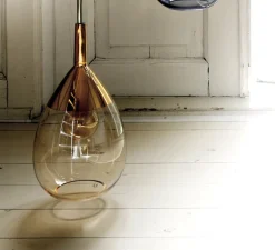 Suspension, Lute M, or fumé, H49cm, Ø22cm - Ebb and Flow