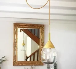 Suspension, Lute M, transparent, or , Ø22cm, H49cm - Ebb and Flow