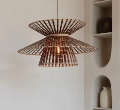 Suspension, Machu Picchu, naturel et marron, Ø57cm, H27cm - Good&Mojo